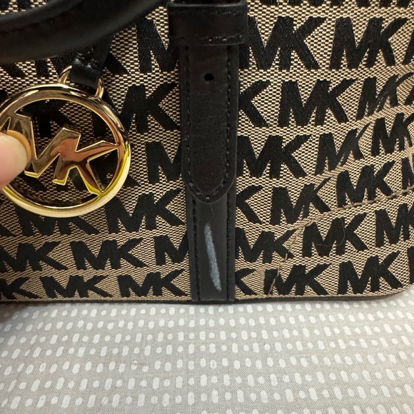 Michael Kors Logo Woven Satchel - Picture 8 of 12